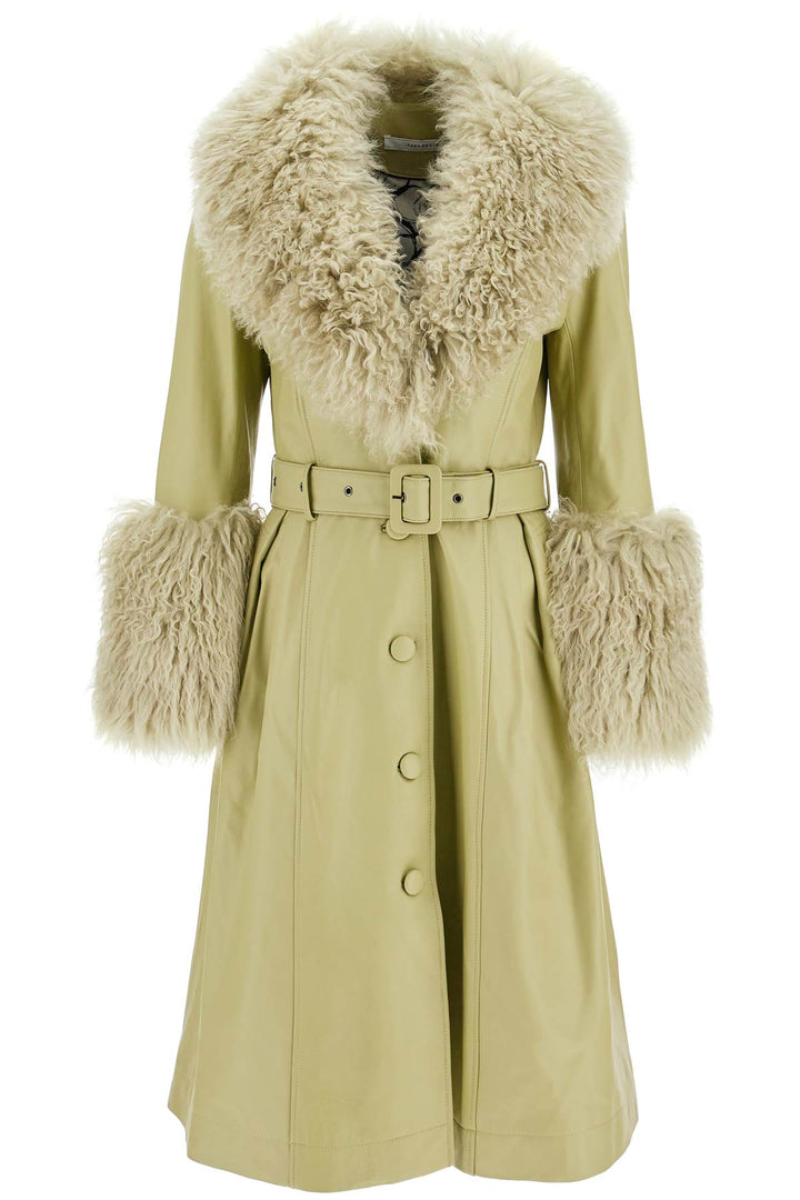 Clothing - Saks Potts Foxy Leather And Shearling Long Coat - 242834DCP000001 - SAGE - 2 - Ask Me Wear