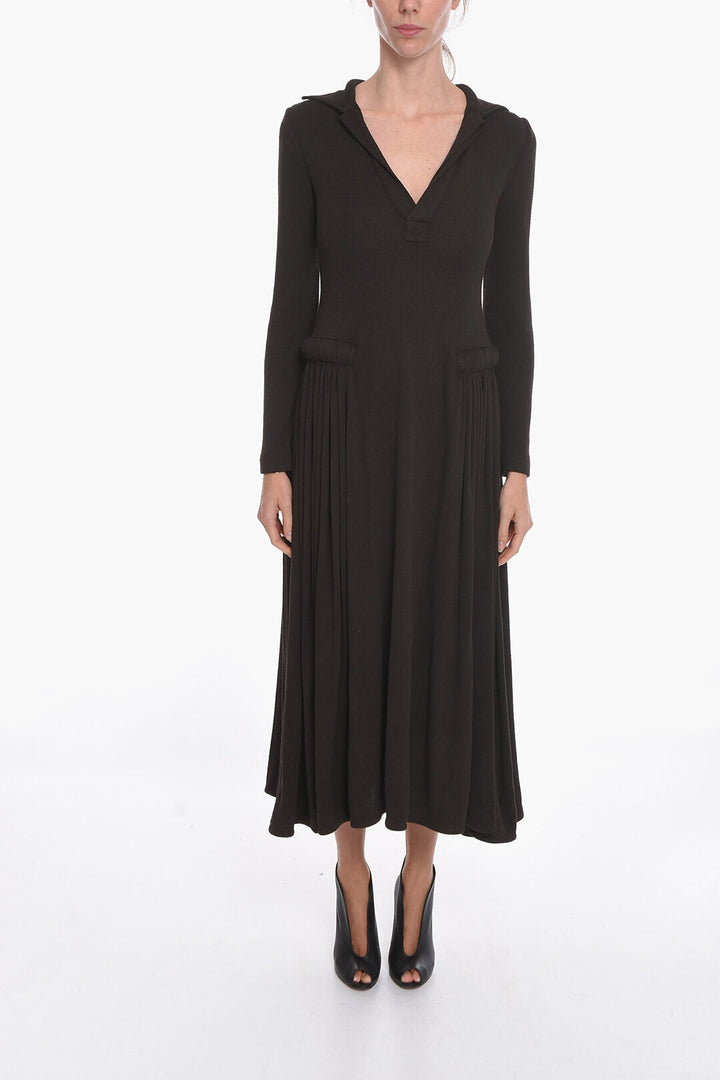 Bottega Veneta SALON 01 Jersey Long-sleeved Maxi Dress