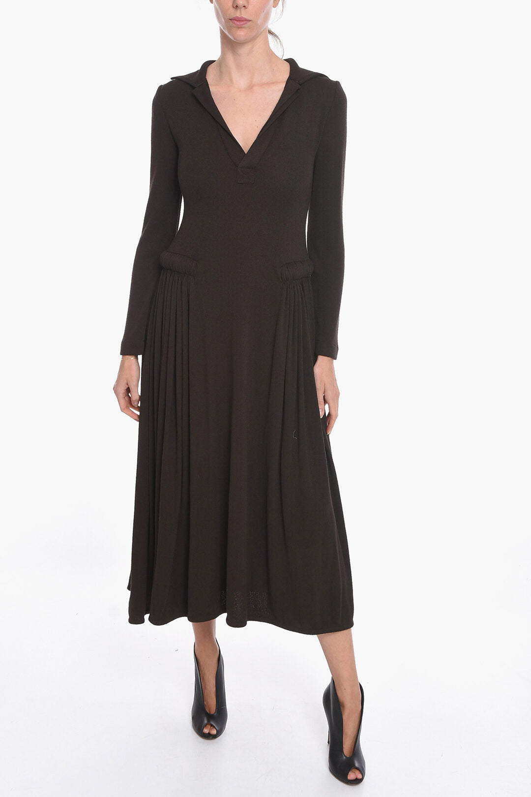 Bottega Veneta SALON 01 Jersey Long-sleeved Maxi Dress