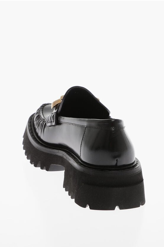 Shoes - Salvatore Ferragamo Carrion Sole INGRID Leather Loafers - 000019300778 - Ask Me Wear