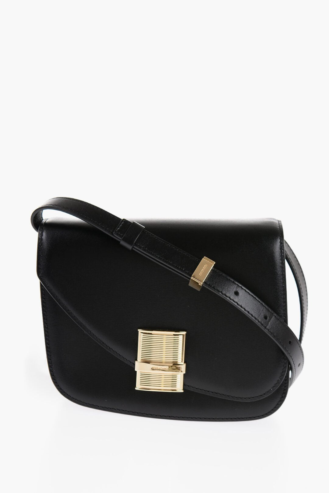 Other - Salvatore Ferragamo Leather Crossbody Bag with Golden Detail - 8056283497282 - Ask Me Wear