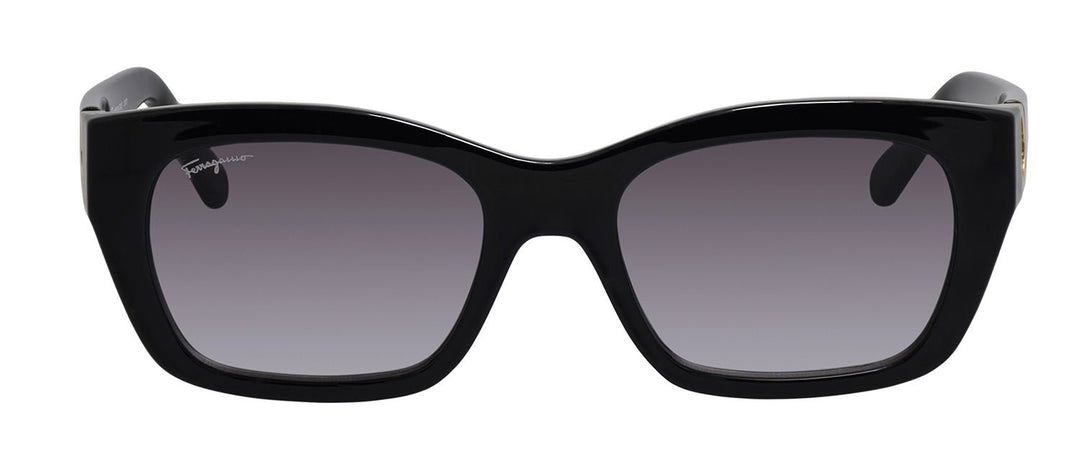 Salvatore FerragamoSunglasses - Salvatore Ferragamo SF 1012S 001 Square Plastic Black Sunglasses with Grey Lens - SF_1012S_001_53mm - Ask Me Wear