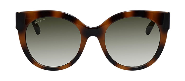 Salvatore FerragamoSunglasses - Salvatore Ferragamo SF 1031S 214 Cat Eye Plastic Tortoise Sunglasses with Green Lens - SF_1031S_214_53mm - Ask Me Wear
