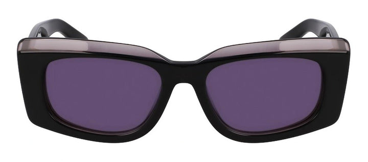 Salvatore FerragamoSunglasses - Salvatore Ferragamo SF 1079SN 022 Rectangular Plastic Dark Grey Sunglasses with Purple Lens - SF_1079SN_022_54mm - Ask Me Wear