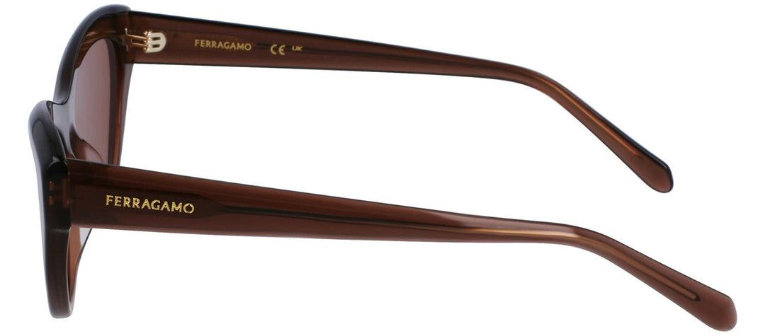 Salvatore FerragamoSunglasses - Salvatore Ferragamo SF 1103S 232 Cat - Eye Plastic Brown Sunglasses with Brown Lens - SF_1103S_232_55mm - Ask Me Wear