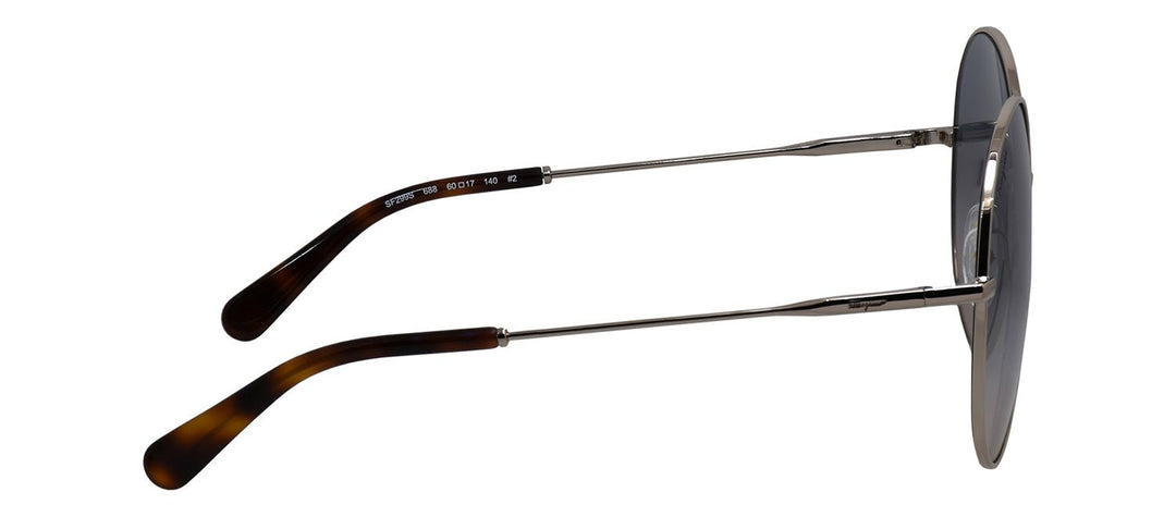 Salvatore FerragamoSunglasses - Salvatore Ferragamo SF 299S 688 Round Metal Gold Sunglasses with Blue Gradient Lens - SF_299S_688_60mm - Ask Me Wear