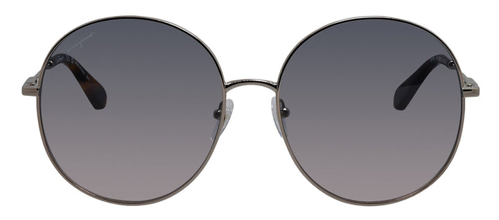 Salvatore FerragamoSunglasses - Salvatore Ferragamo SF 299S 688 Round Metal Gold Sunglasses with Blue Gradient Lens - SF_299S_688_60mm - Ask Me Wear