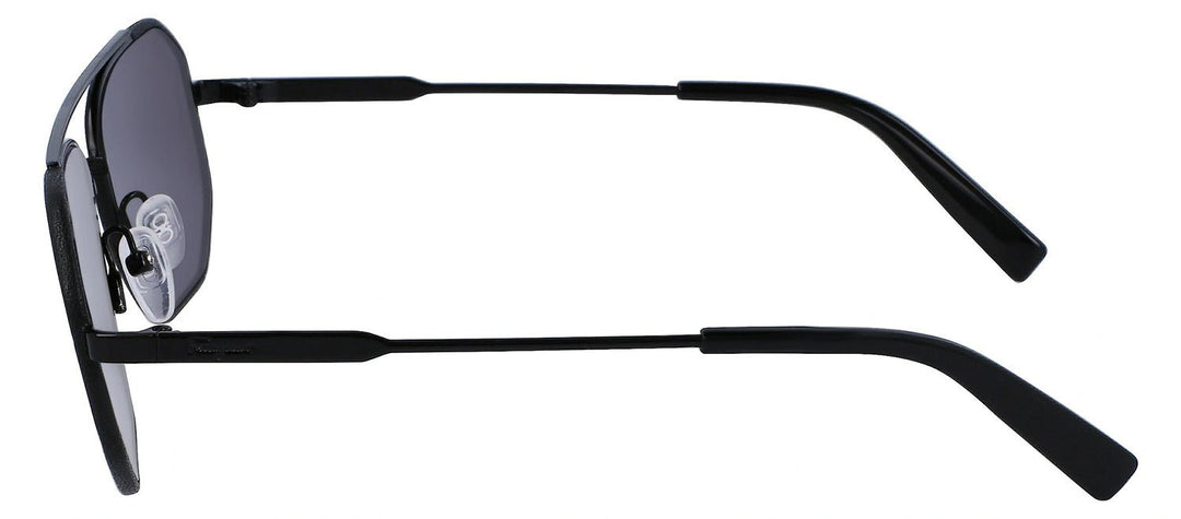 Salvatore FerragamoSunglasses - Salvatore Ferragamo SF 303SL 001 Navigator Metal Black Sunglasses with Dark Grey Lens - SF_303SL_001_60mm - Ask Me Wear