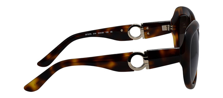 Salvatore FerragamoSunglasses - Salvatore Ferragamo SF 727S 214 Round Plastic Tortoise Sunglasses with Brown Lens - SF_727S_214_53mm - Ask Me Wear