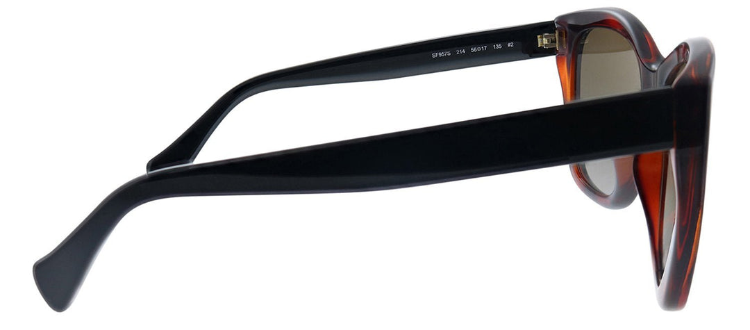 Salvatore FerragamoSunglasses - Salvatore Ferragamo SF 957S 214 Cat - Eye Plastic Tortoise Sunglasses with Brown Lens - SF_957S_214_56mm - Ask Me Wear