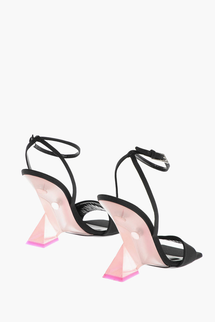 The Attico Satin CHEOPE Sandals with Plexiglass Heel 11cm