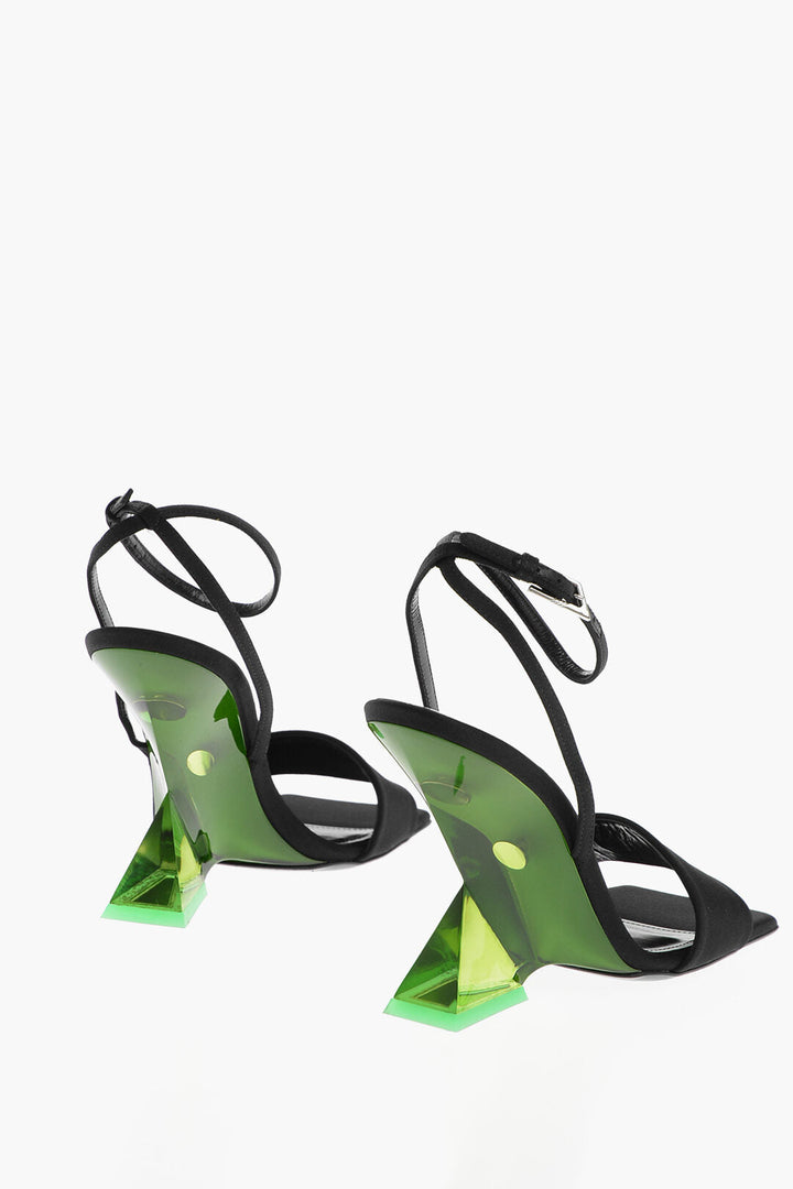 The Attico Satin CHEOPE Sandals with Plexiglass Heel 11cm