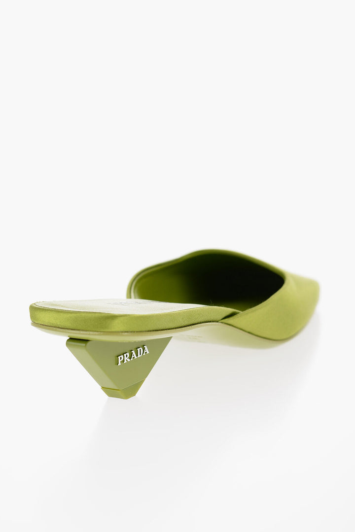 Prada Satin Mules With Square-Toe