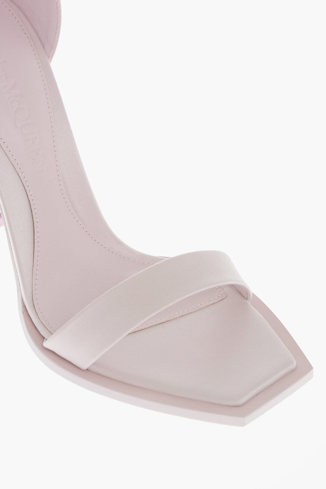 Alexander McQueen Satin Sandals With Strap Heel 10cm