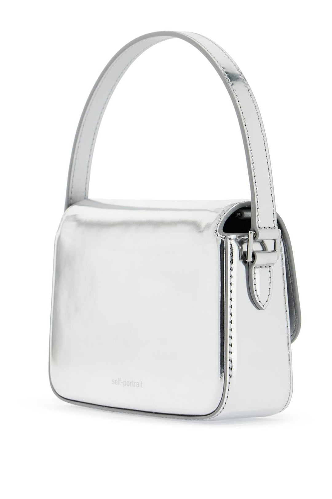 Bags - Self Portrait Micro Laminated Leather Handbag - 242632ABS000008 - SILVE - os - Ask Me Wear