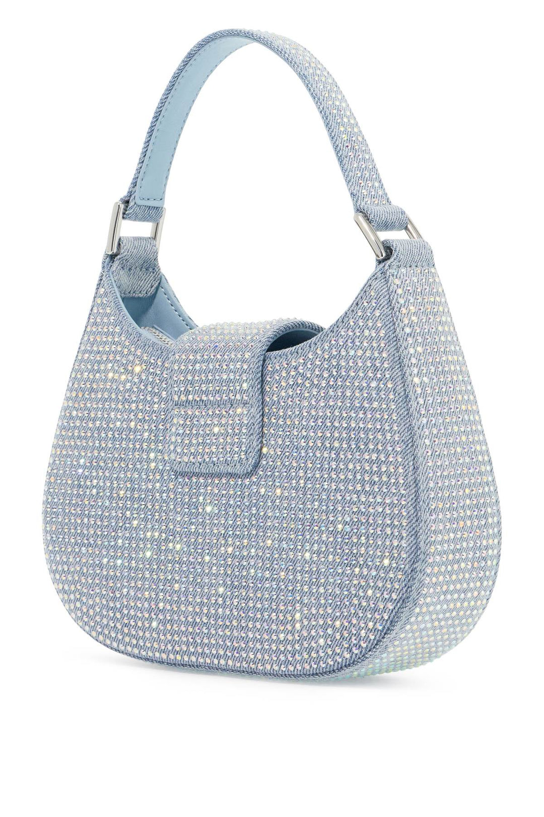 Bags - Self Portrait Mini Crescent Denim Bag With Rhinestones - 242632ABS000013 - BLUE - os - Ask Me Wear