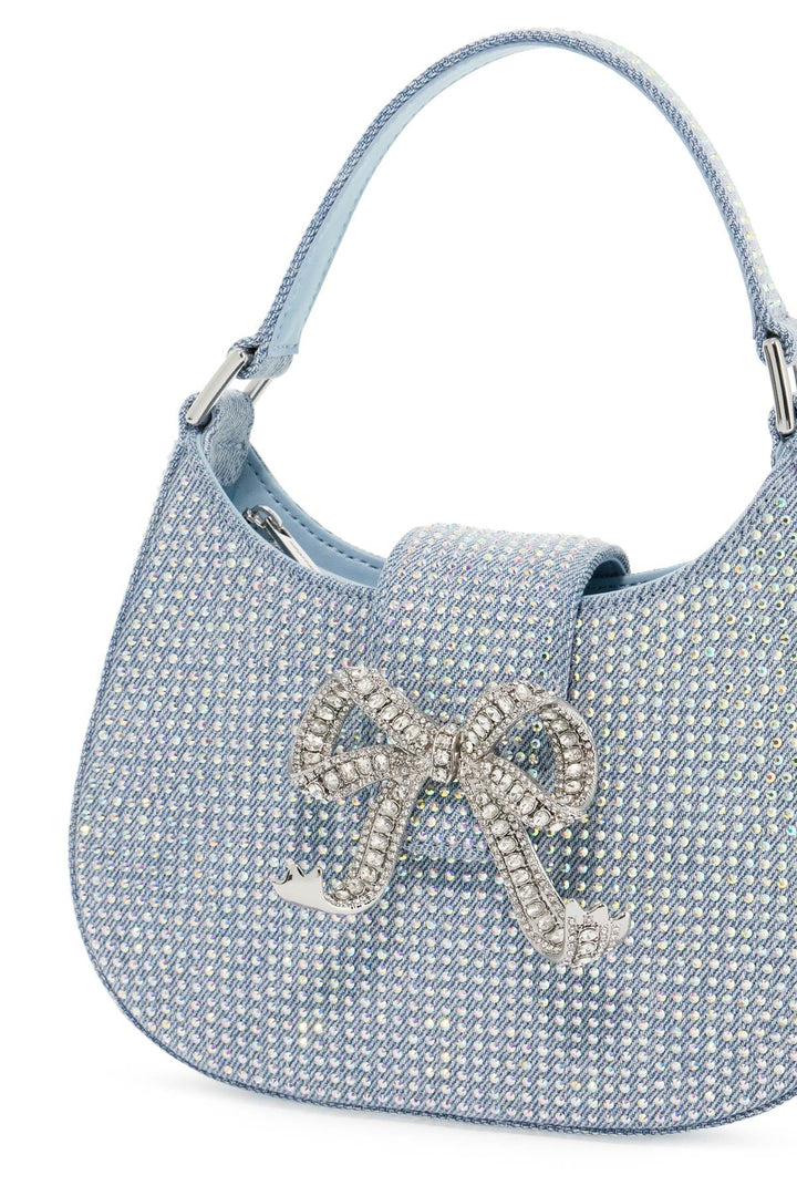 Bags - Self Portrait Mini Crescent Denim Bag With Rhinestones - 242632ABS000013 - BLUE - os - Ask Me Wear