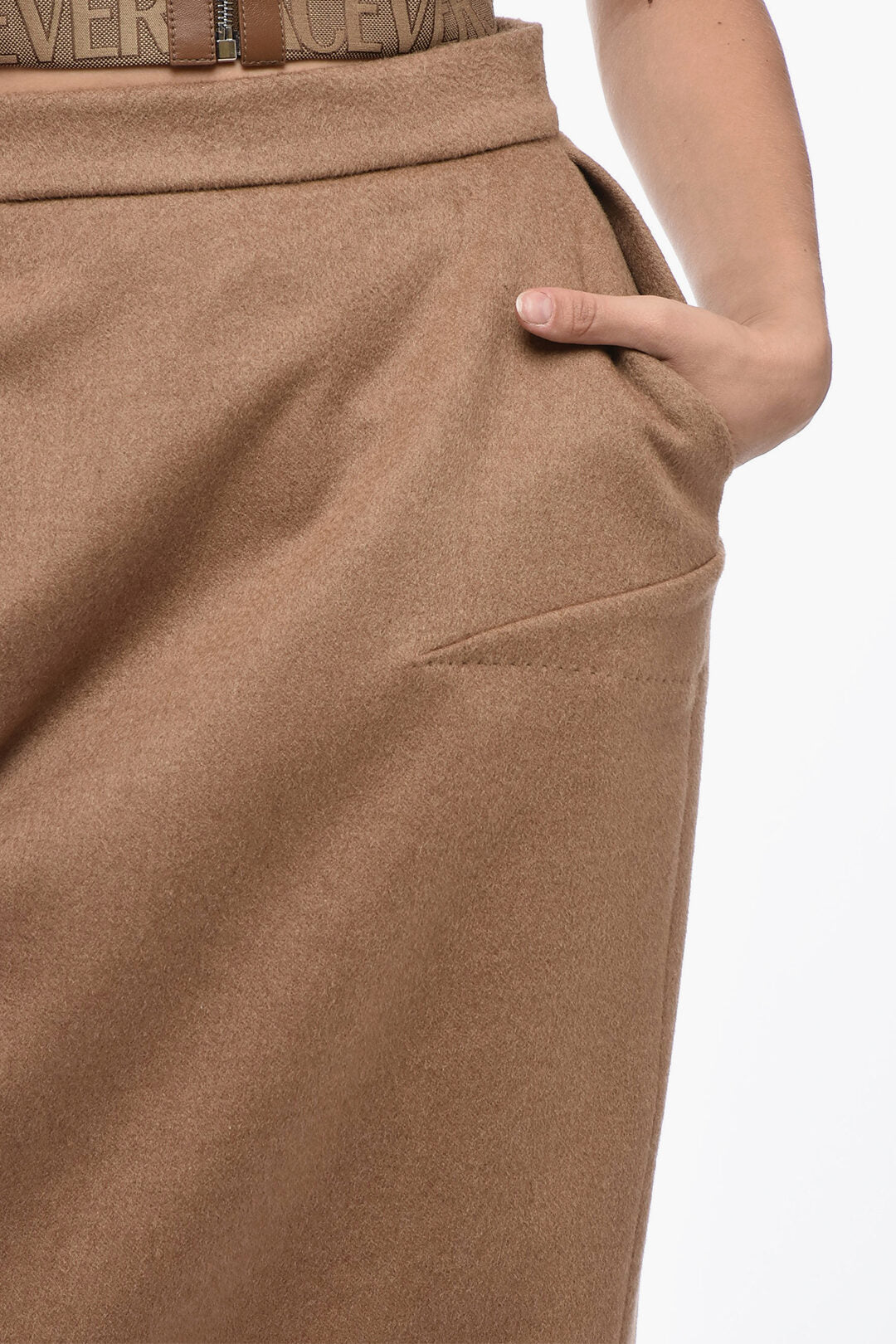 Max Mara SFILATA Camel BABELE Longuette with Flush Pockets