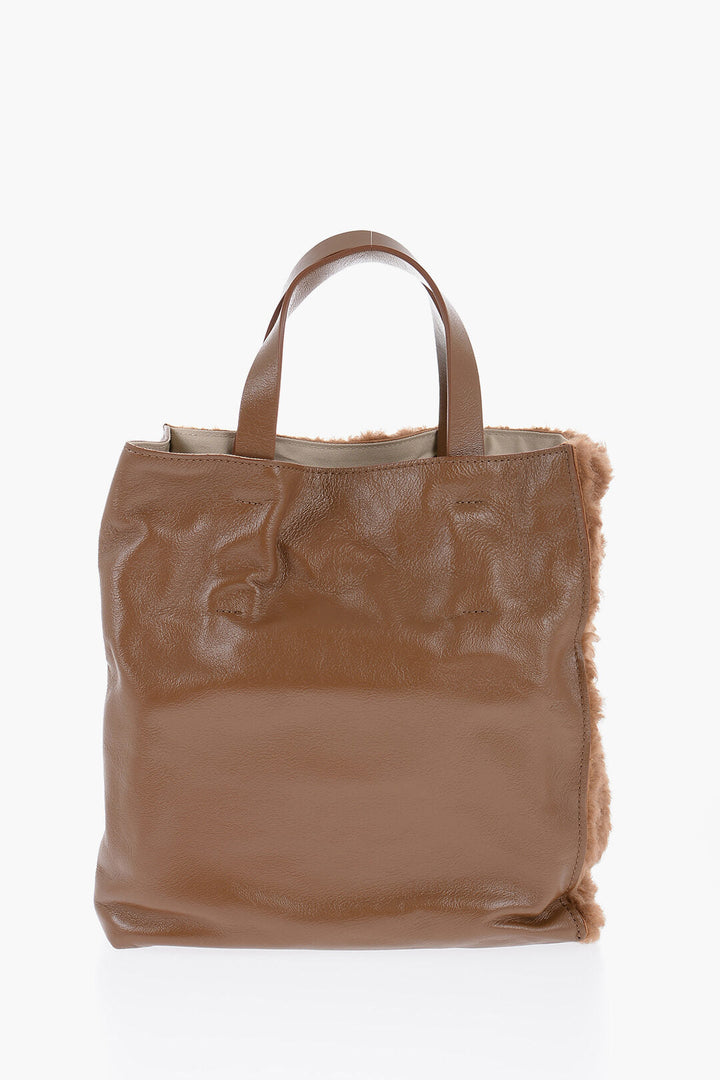 Marni Shearling Detailing MUSEO Mini Tote Bag