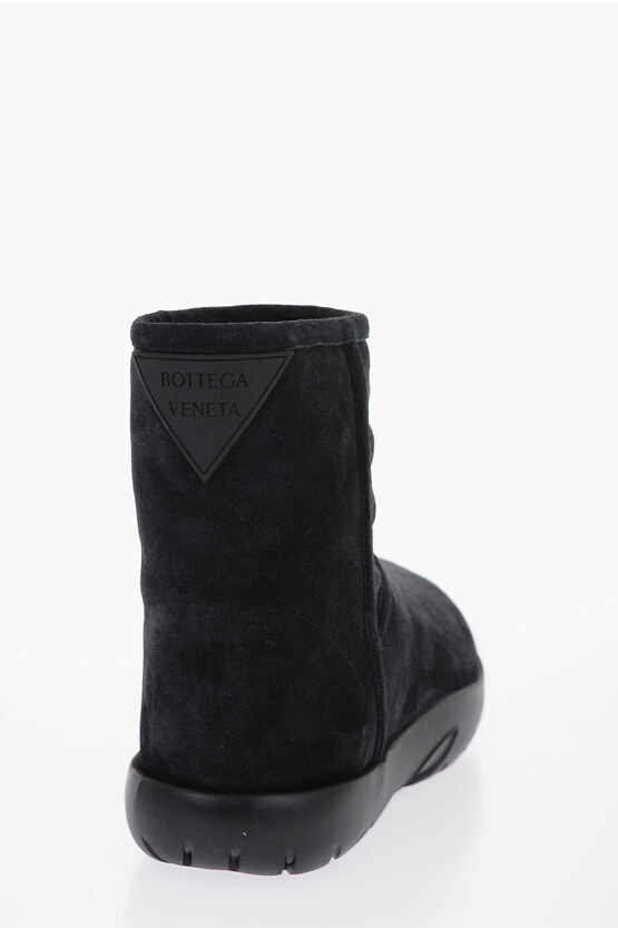 Bottega Veneta Shearling SNAP Ankle Boots with Logo Application