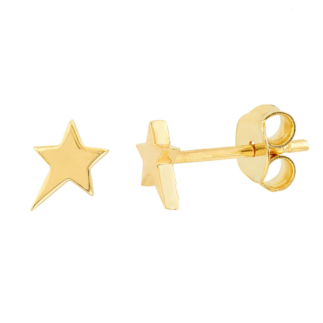 Earrings - Shooting Star Micro Stud Earrings - TM022999 - 14Y - Ask Me Wear