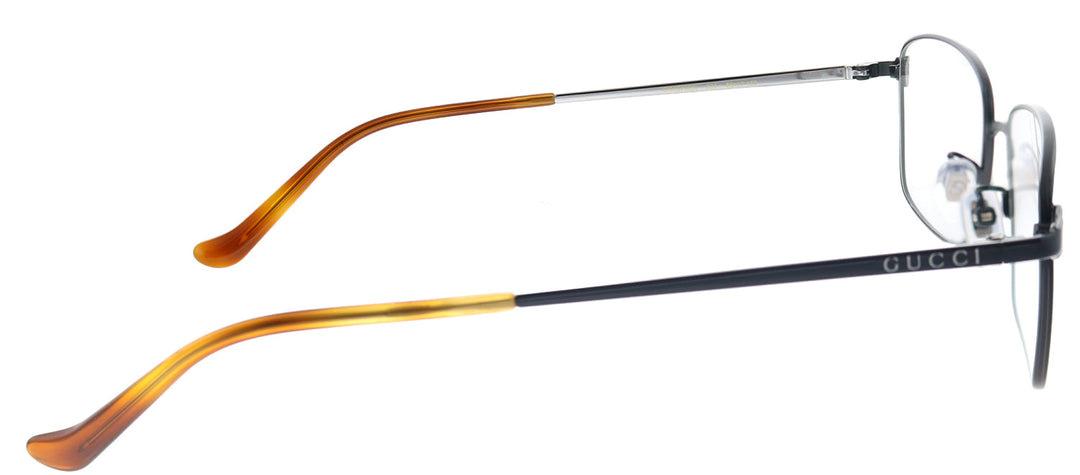 Gucci GG 0576OK 004 Rectangle Metal Black Eyeglasses with Demo Lens