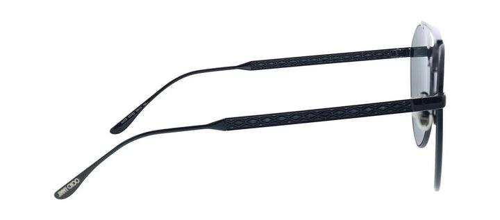 Jimmy Choo JC Ave 807 9O Aviator Metal Black Sunglasses with Grey Lens