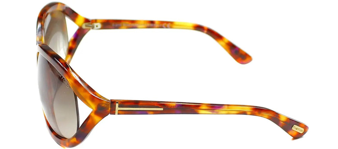 Tom Ford Vivienne TF 278 47F Fashion Plastic Tortoise/ Havana Sunglasses with Brown Gradient Lens
