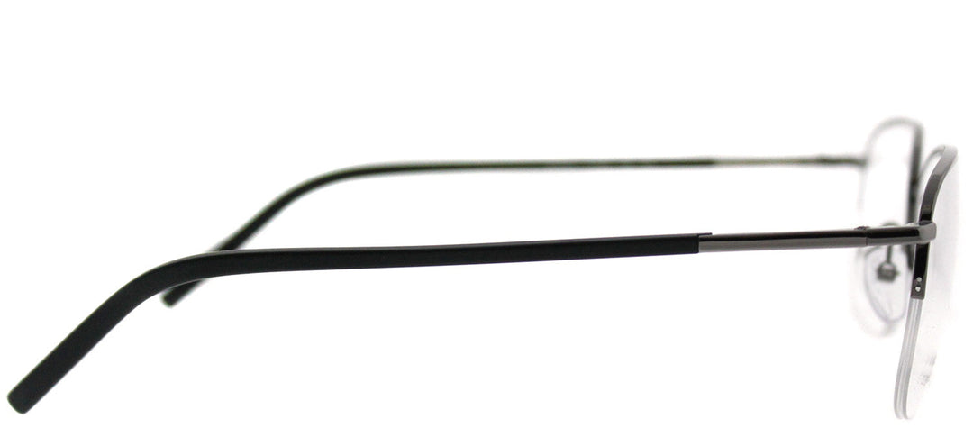 Elasta EL 7220 V81 Semi-Rimless Metal Ruthenium/ Gunmetal Eyeglasses with Demo Lens by Elasta outlet now on sale