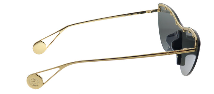 Gucci GG 0666S 001 Cat-Eye Metal Gold Sunglasses with Grey Lens