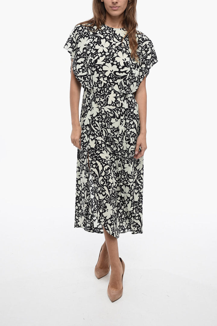 Stella McCartney Silk Peplo Dress with Floral Pattern