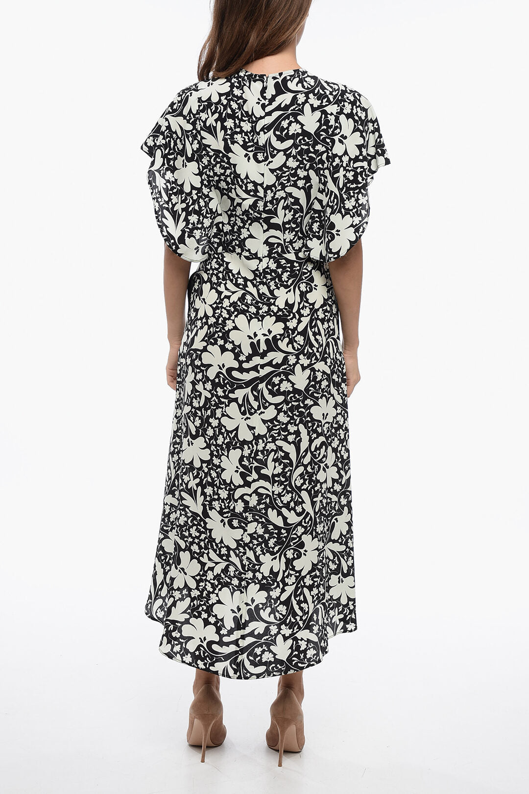 Stella McCartney Silk Peplo Dress with Floral Pattern