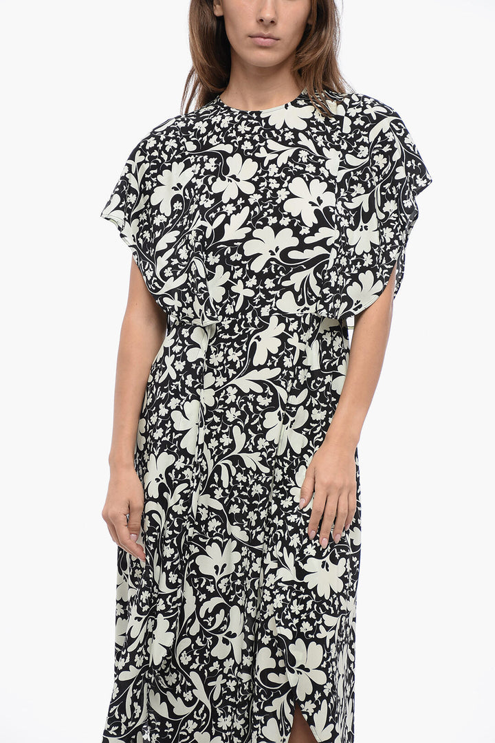 Stella McCartney Silk Peplo Dress with Floral Pattern