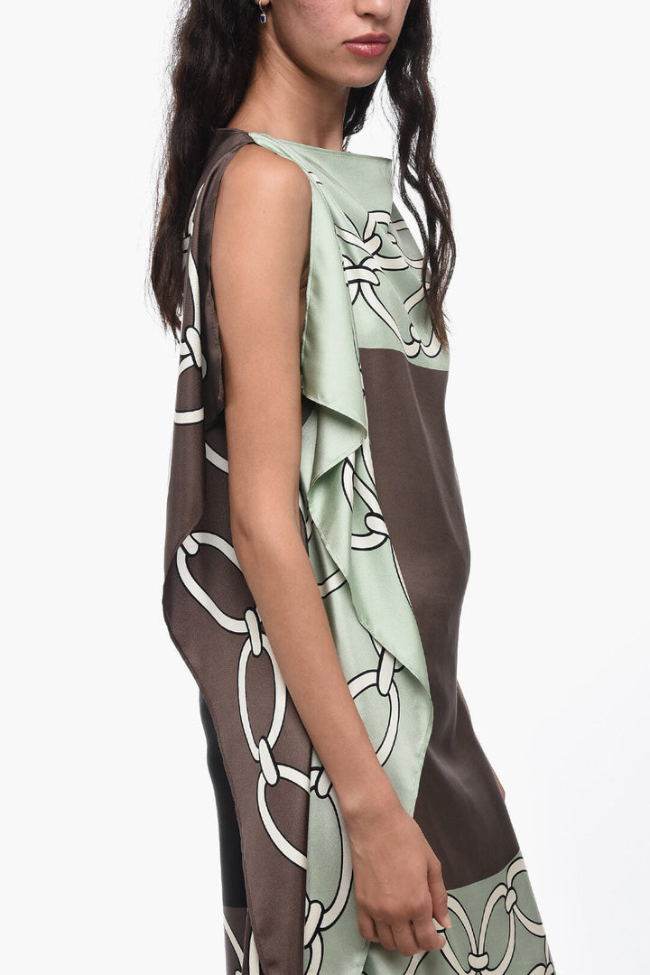 Valentino Silk Tunic Dress with Chain Motif