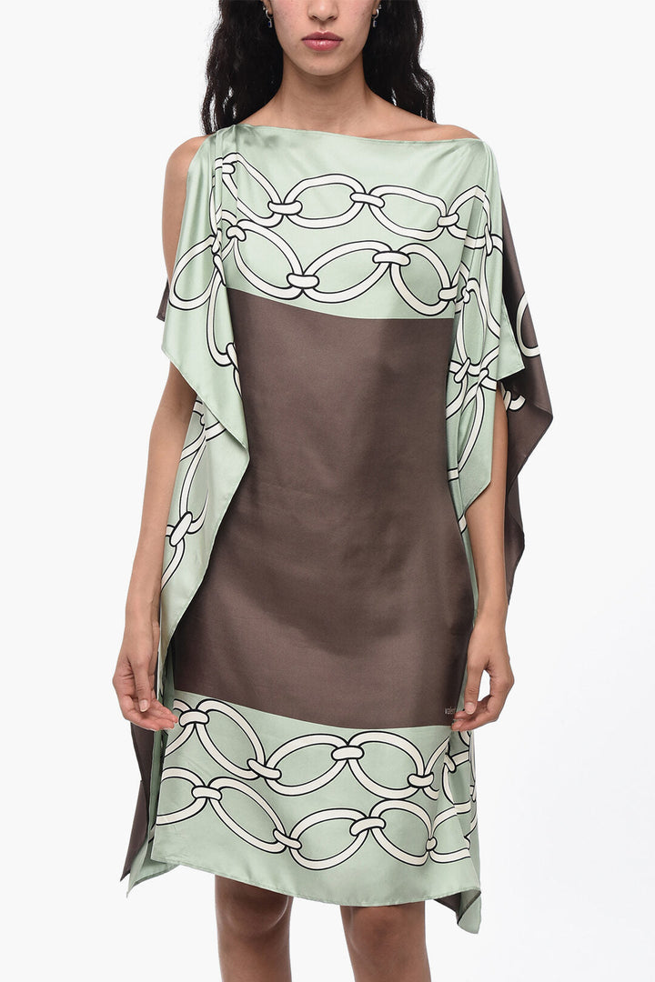 Valentino Silk Tunic Dress with Chain Motif