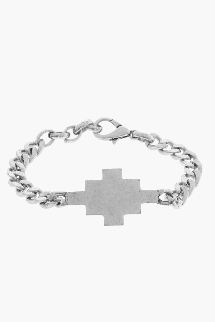 Marcelo Burlon Silver-Tone Chain Bracelet with Cross Detail