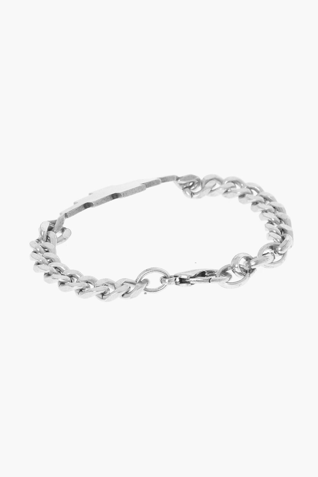 Marcelo Burlon Silver-Tone Chain Bracelet with Cross Detail