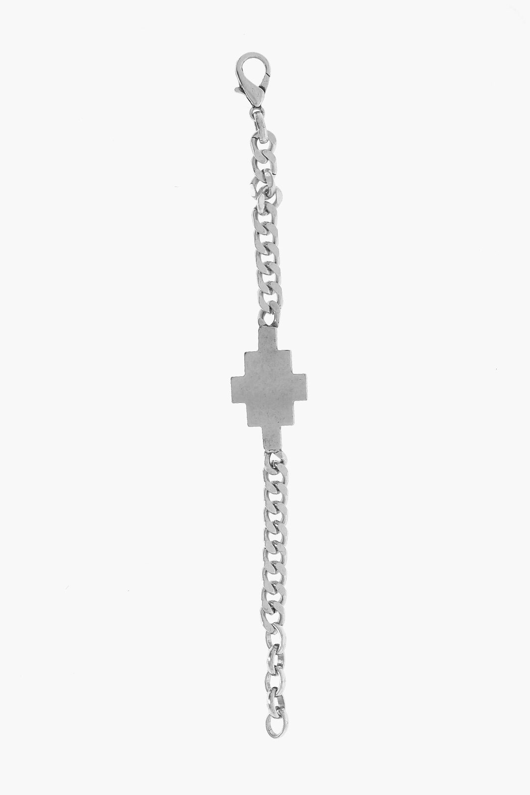 Marcelo Burlon Silver-Tone Chain Bracelet with Cross Detail