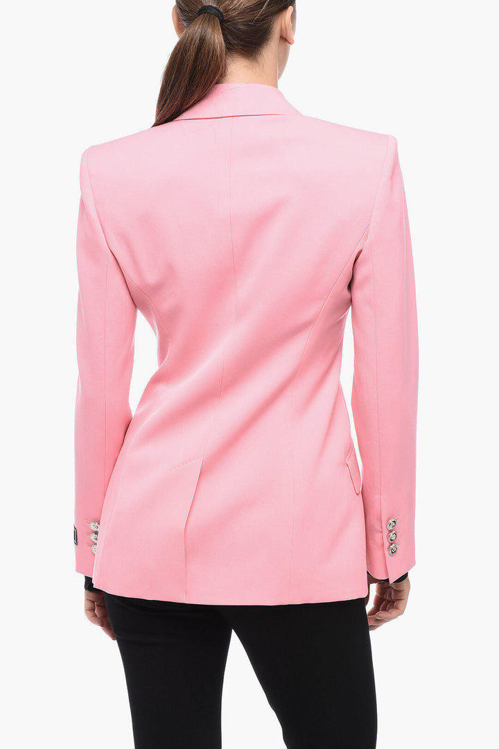 Versace Single Breasted Blazer With Jewel Button