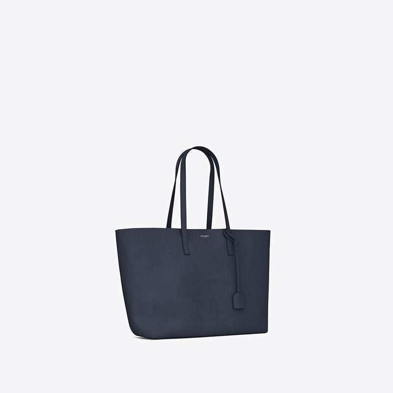 Saint Laurent Large Leather East/West Tote Bag – blue