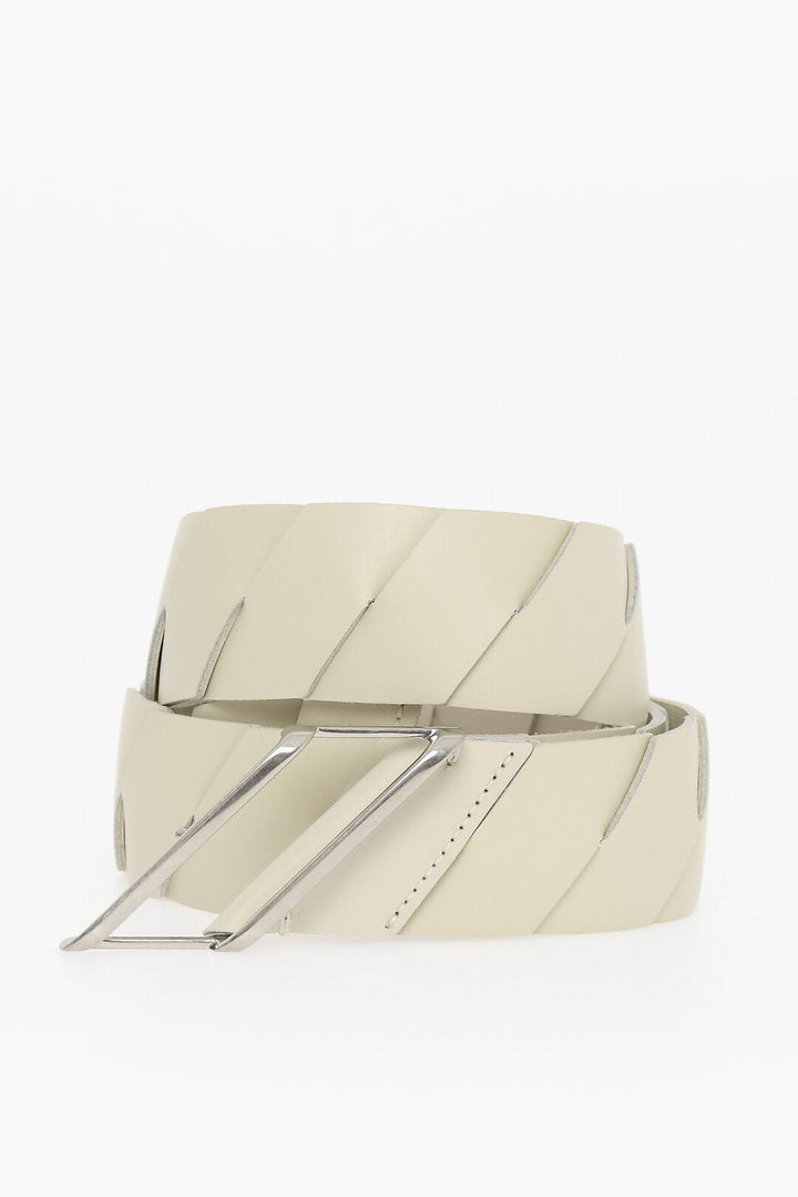 Bottega Veneta Soft-leather Belt with Silver-toned Hardware