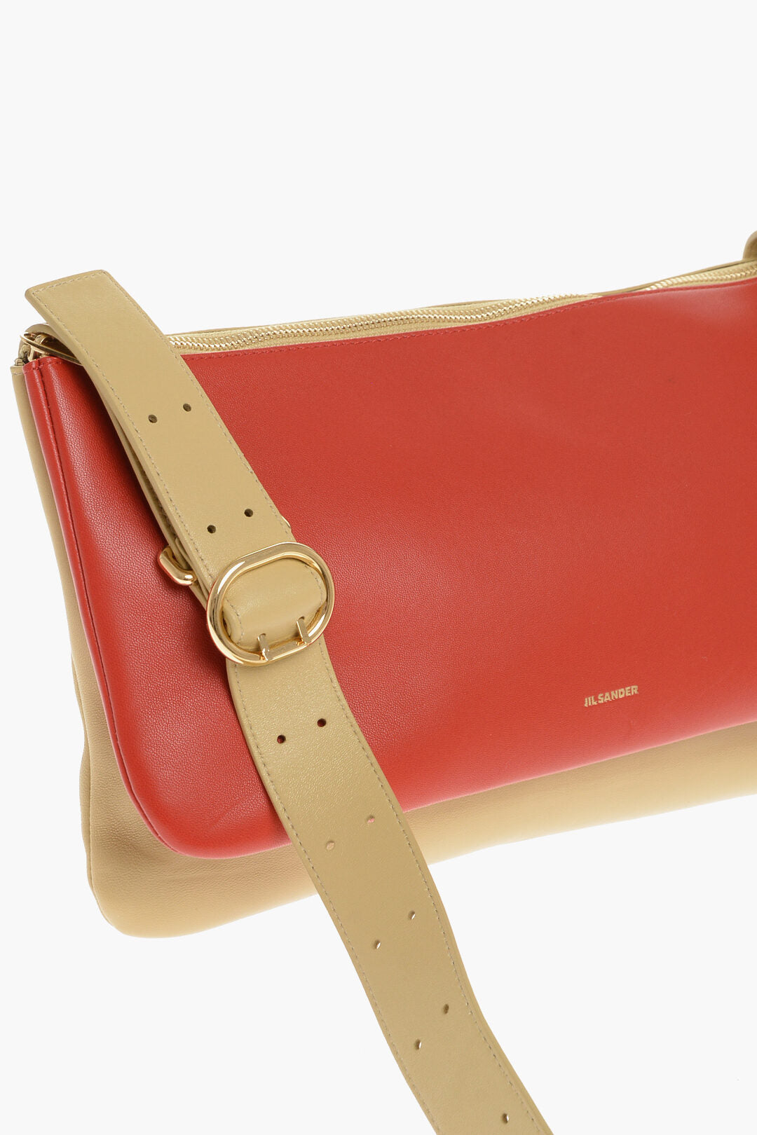 Jil Sander Soft Leather Two-toned Crossbody Bag