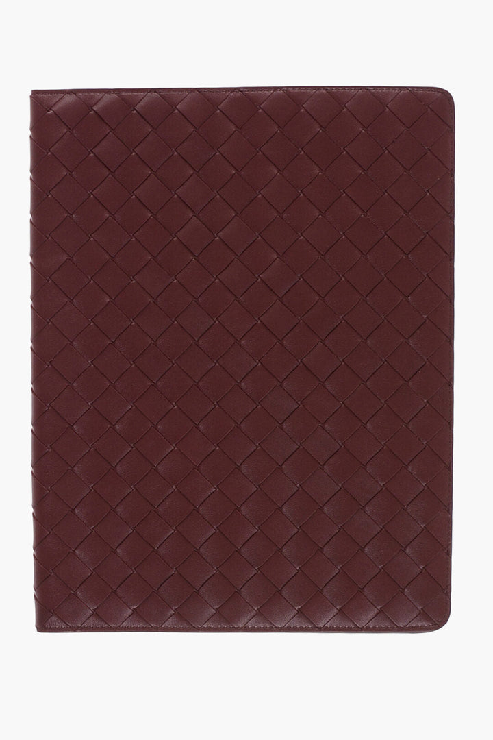Bottega Veneta Solid Color Braided Leather Document Holder