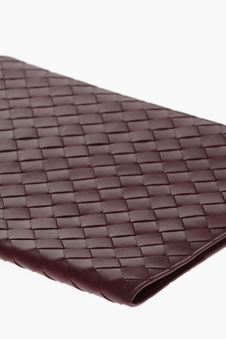 Bottega Veneta Solid Color Braided Leather Document Holder