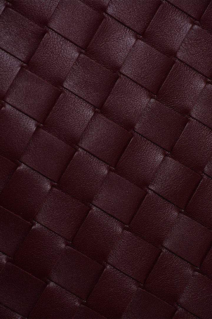 Bottega Veneta Solid Color Braided Leather Document Holder