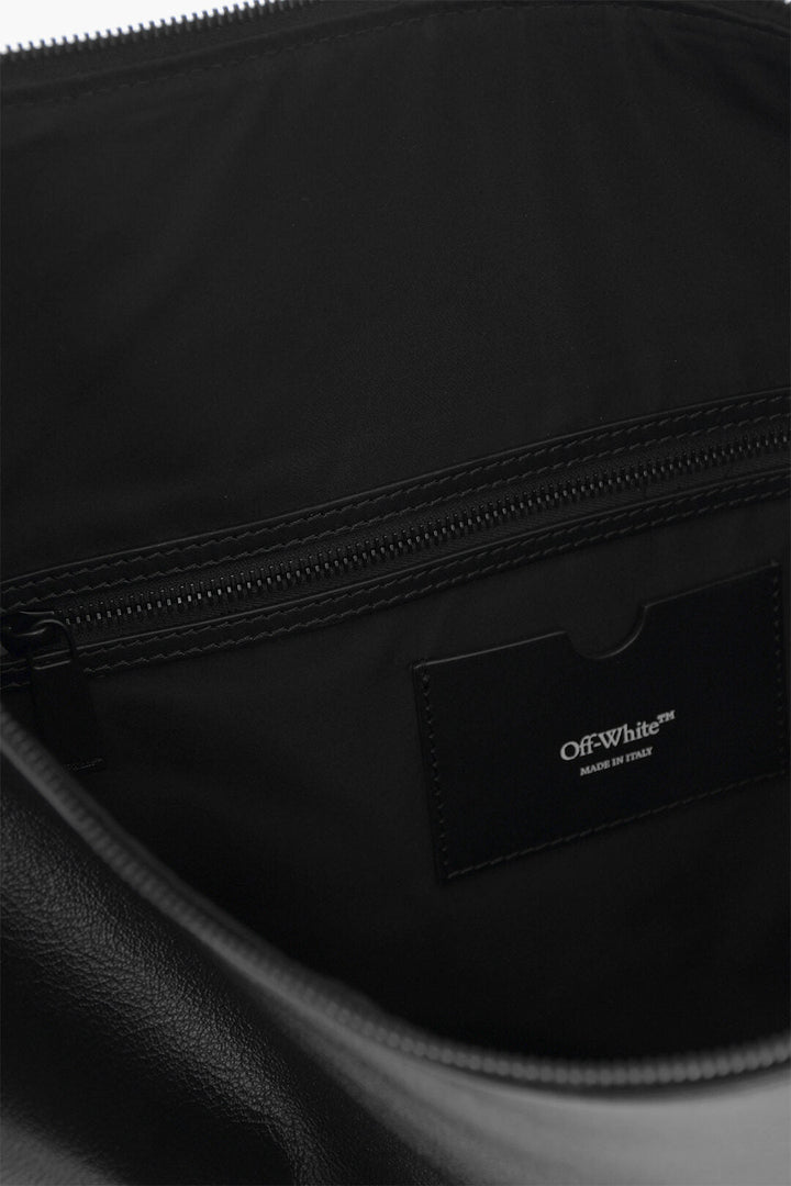 Off-White Solid Color Leather BIKER TIRE Weekend Bag