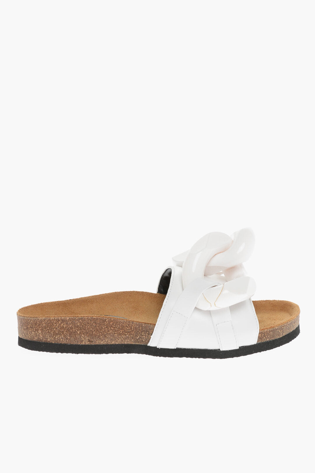 J.W.Anderson Solid Color Leather Sandals with Maxi Chain