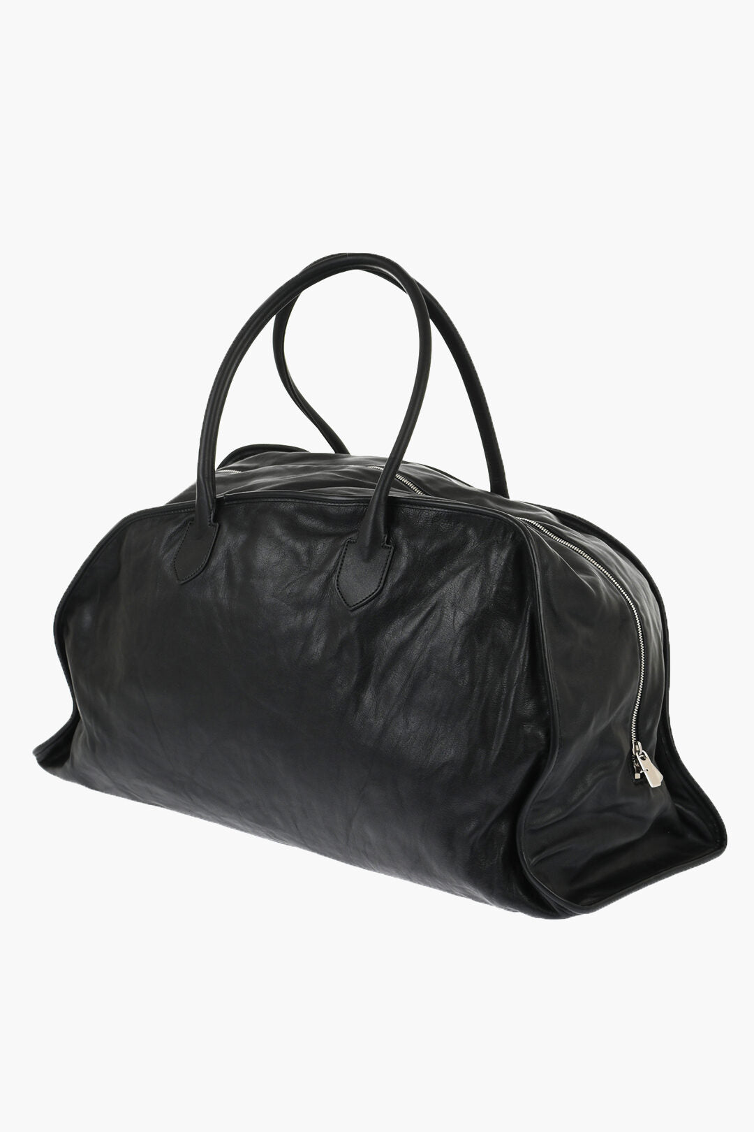 Burberry Solid Color Leather SHIELD Duffle Bag
