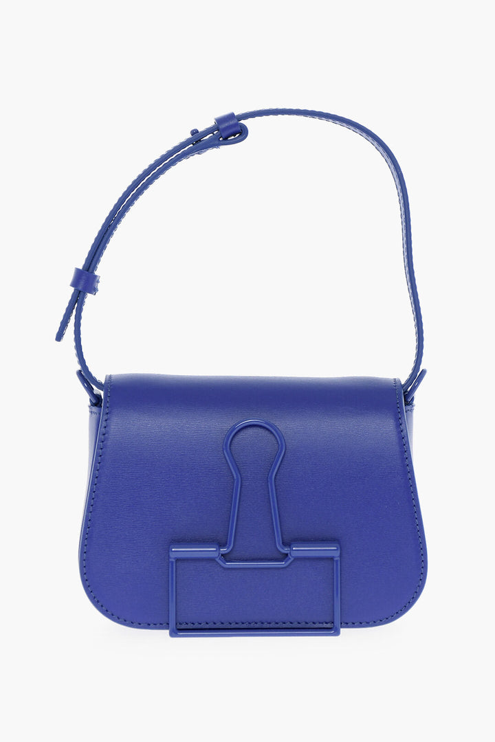 Off-White Solid Color Leather SKELETON BINDER Shoulder Bag