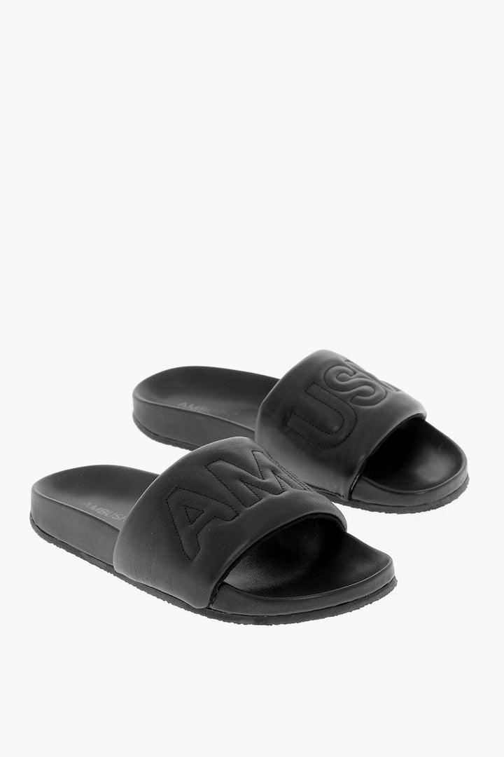 Ambush Solid Color Leather Slides